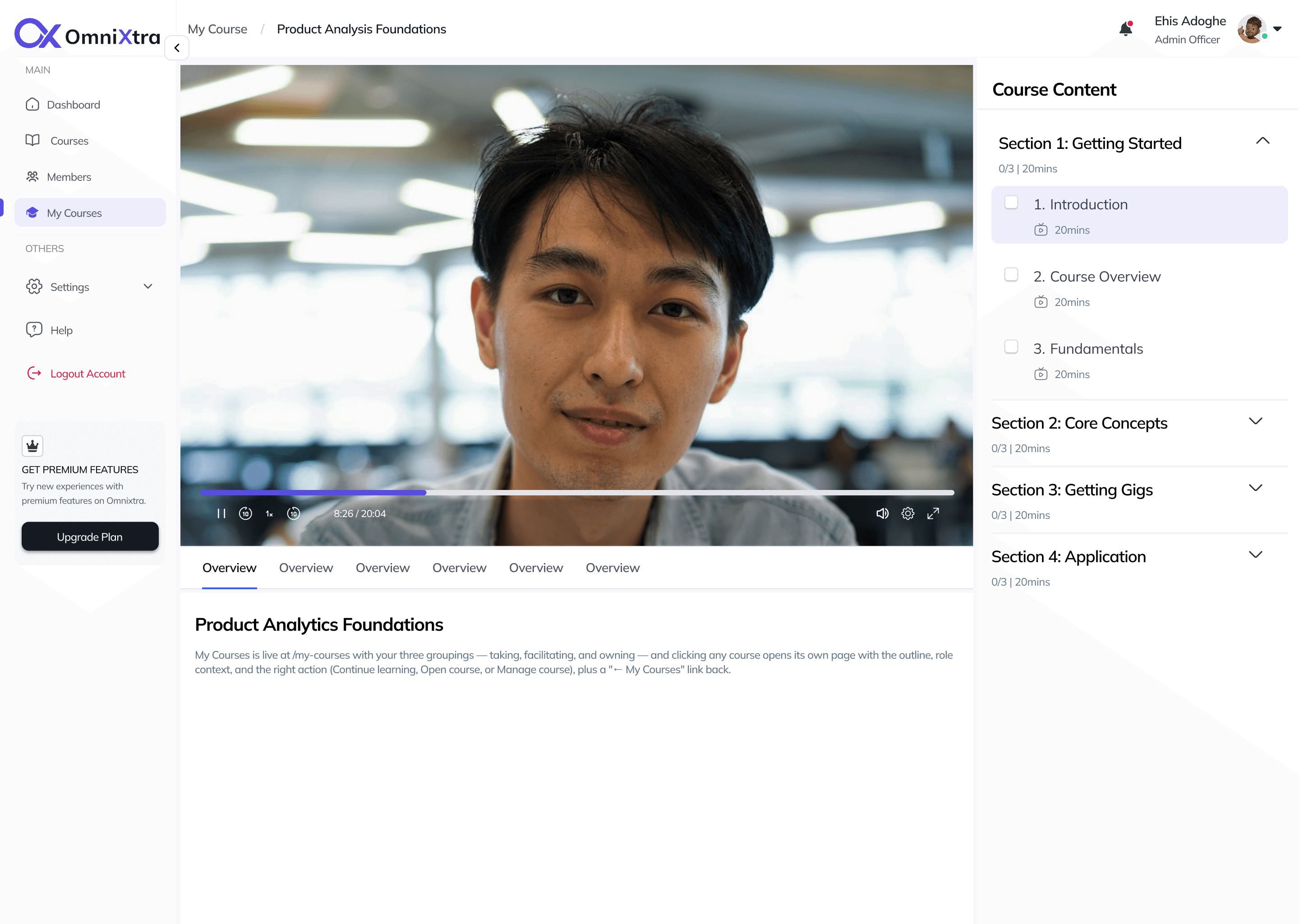 OmniXtra learner course player